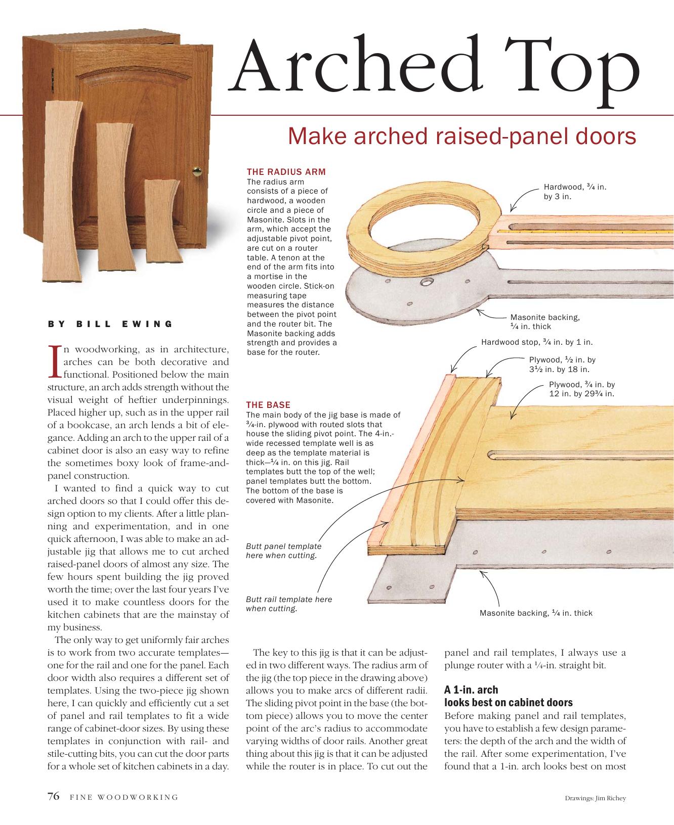 Arched Top Cabinet Doors by Bill Ewing