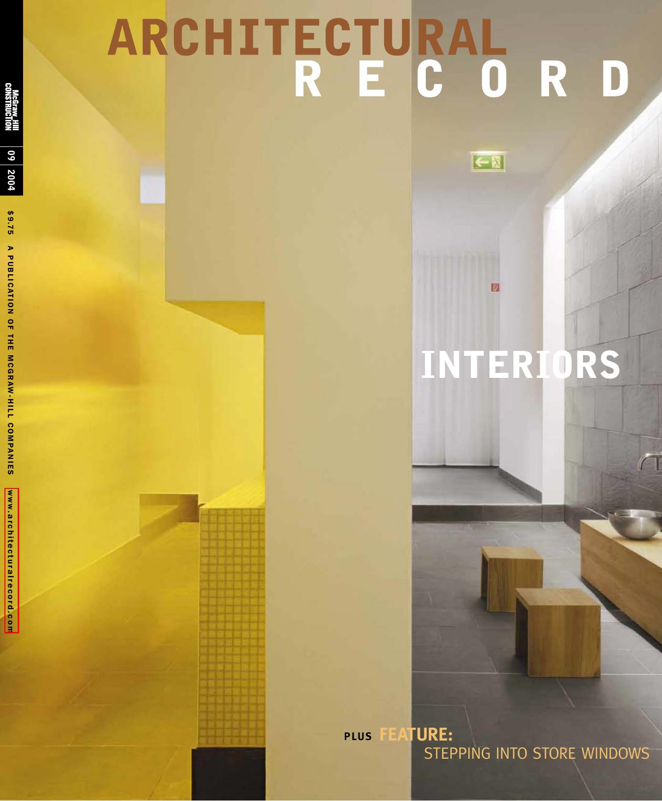 Architectural Record Magazine (2004 No.09) by McGraw-Hill (2004)(PDF) English