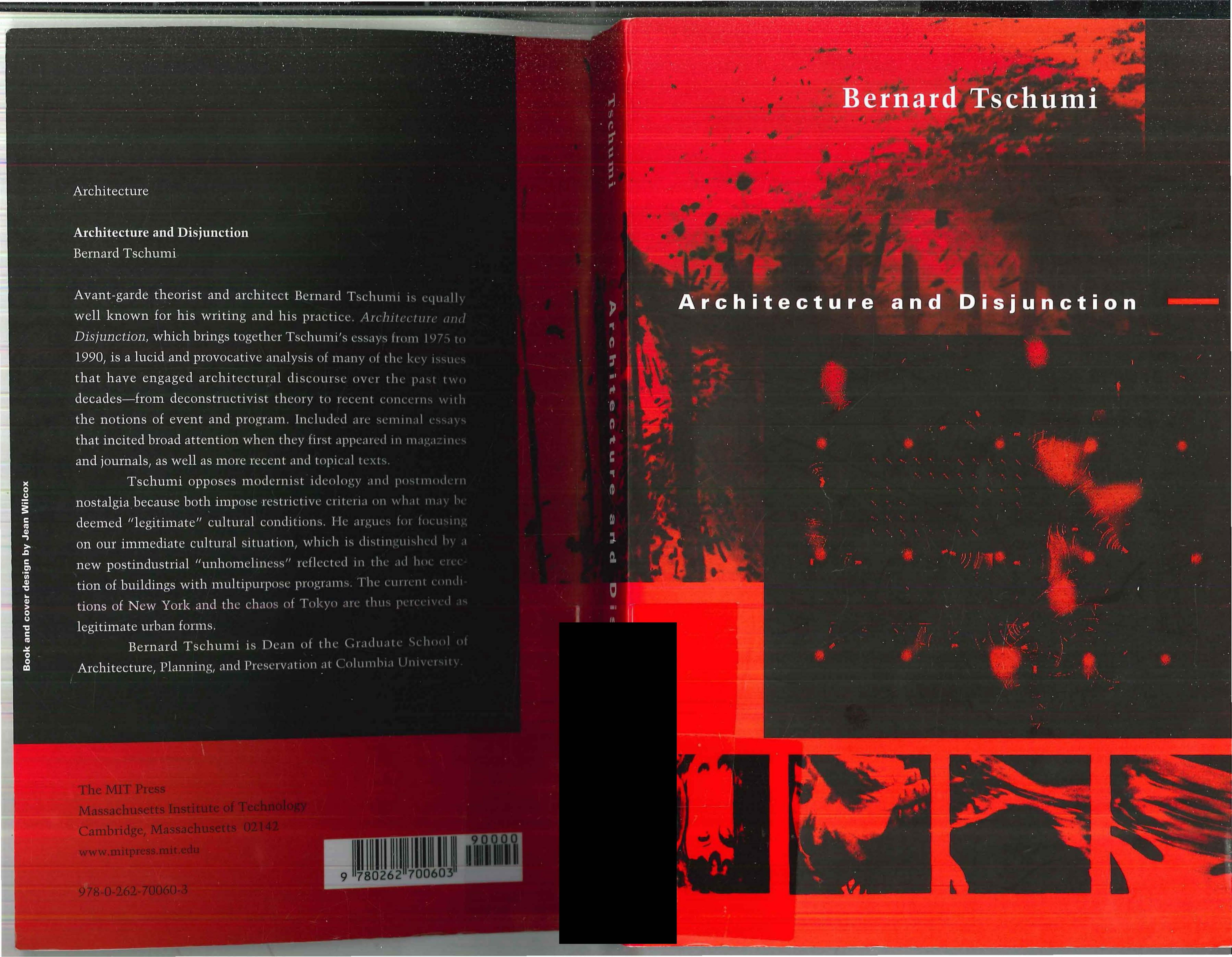 Architecture and Disjunction by Bernard Tschumi