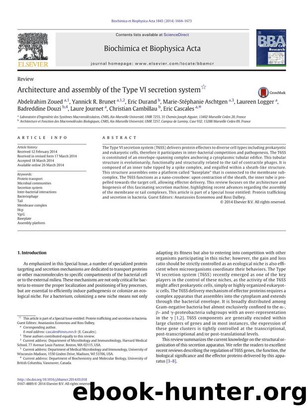 Architecture and assembly of the Type VI secretion system by unknow
