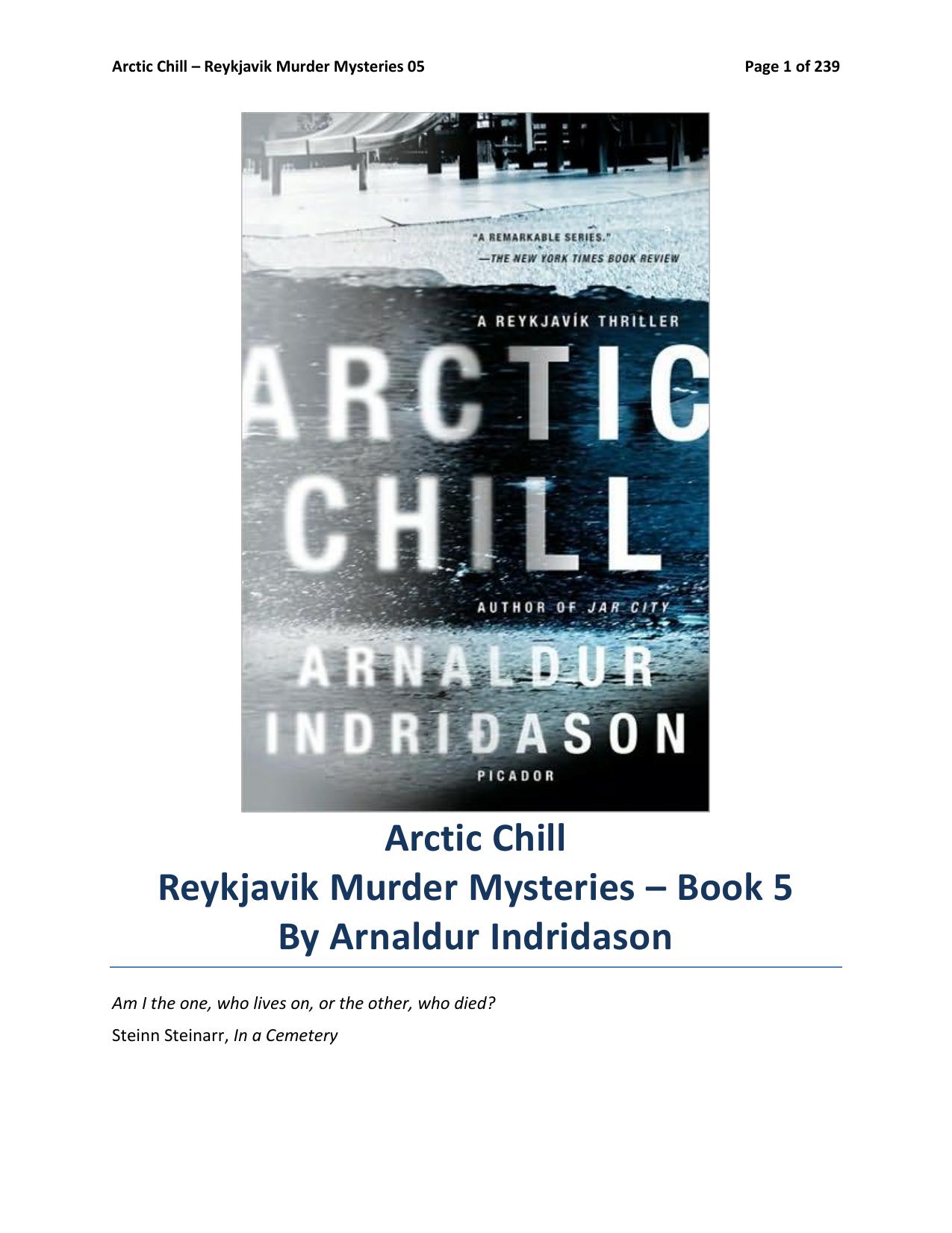 Arctic Chill by Arnaldur Indridason