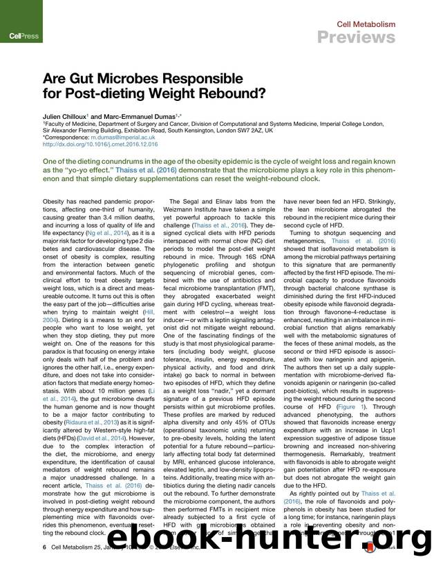Are Gut Microbes Responsible for Post-dieting Weight Rebound? by Julien Chilloux & Marc-Emmanuel Dumas