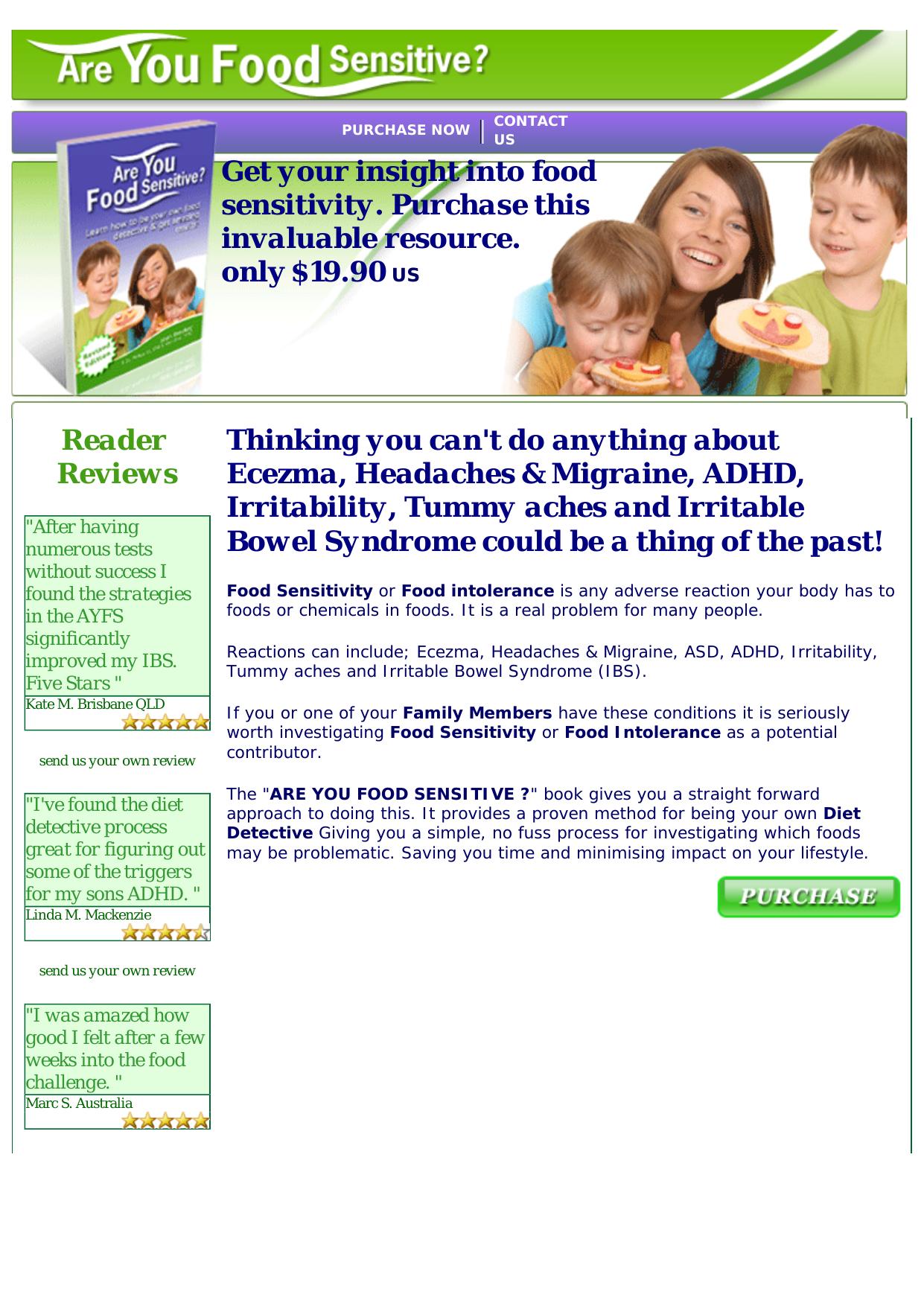 Are You Food Sensitive - by Best of Kuszter's Collection