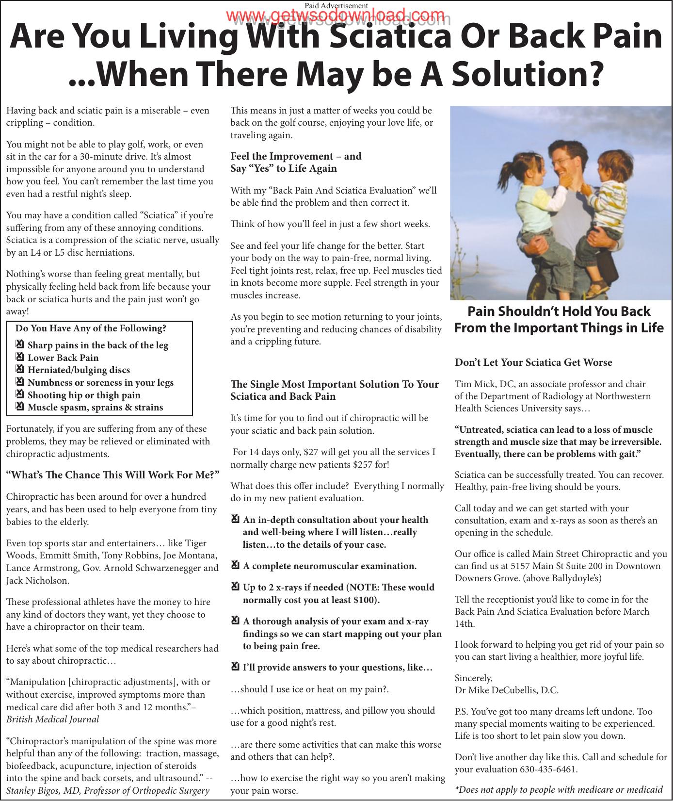Are You Living With Sciatica or Back Pain by Unknown