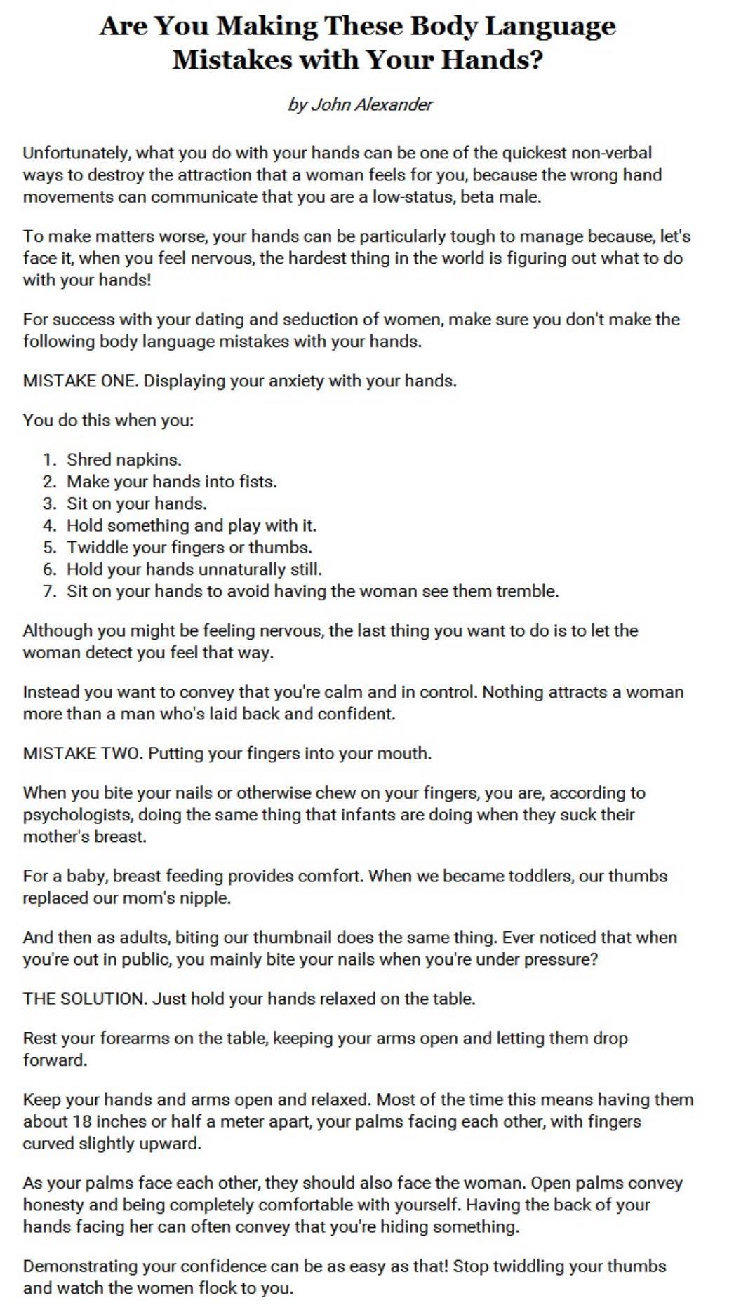 Are You Making These Body Language Mistakes with Your Hands by Unknown