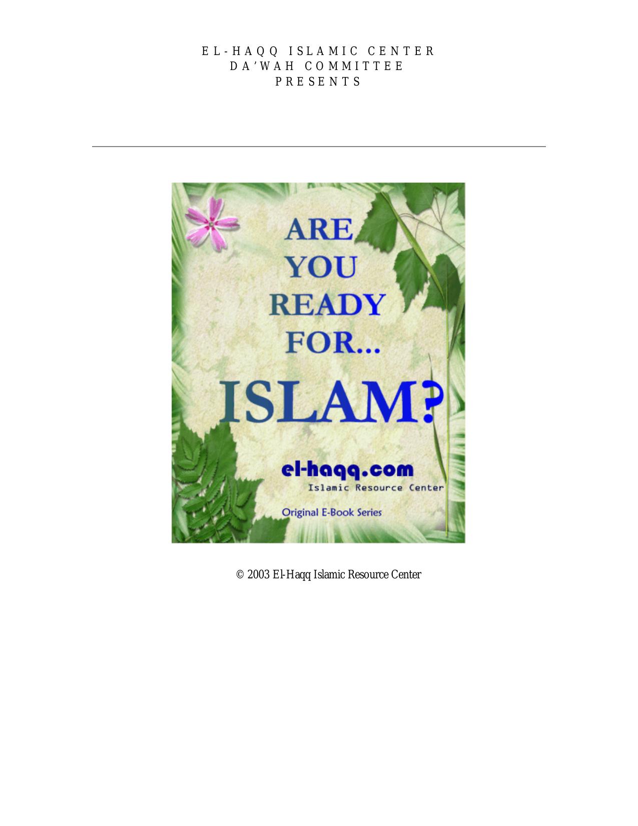 Are You Ready For Islam _book_.PDF by Administrator