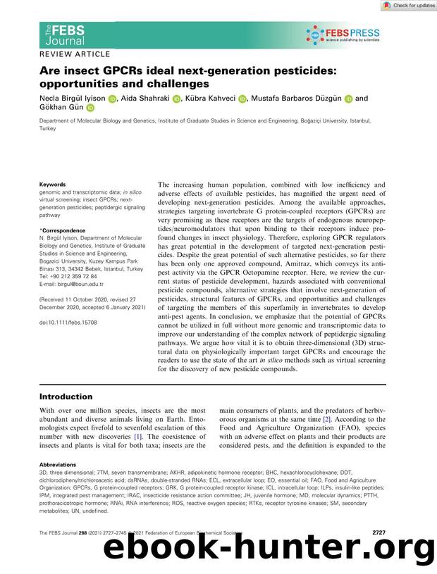 Are insect GPCRs ideal nextâgeneration pesticides: opportunities and challenges by Unknown