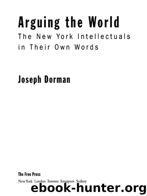 Arguing the World by Joseph Dorman