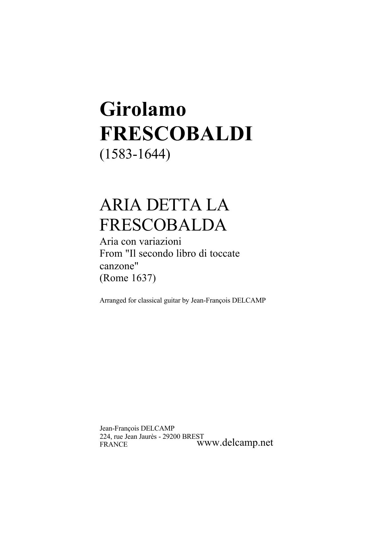 Aria with variations, ar Delcamp by Unknown