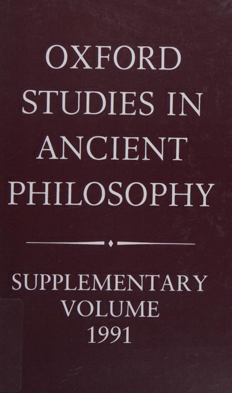 Aristotle and the Later Tradition by Henry Blumenthal and Howard Robinson (eds.)