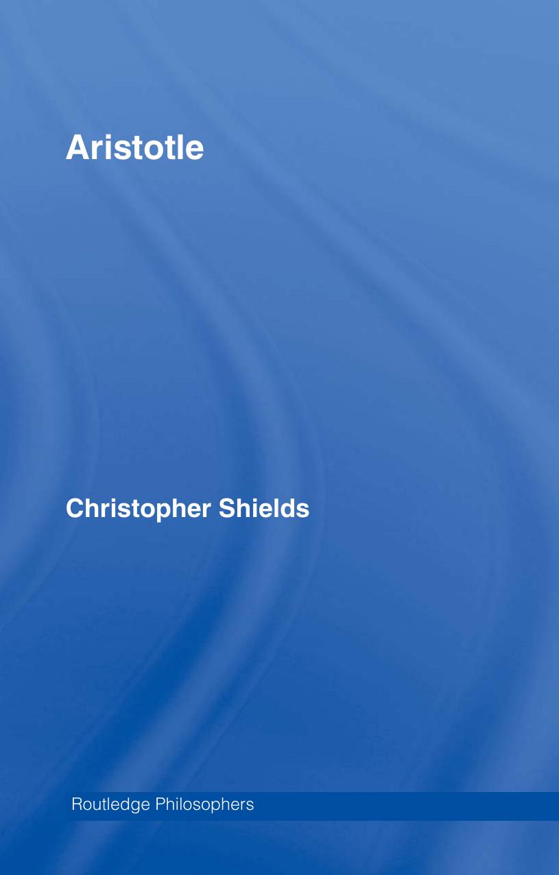 Aristotle by Shields Christopher