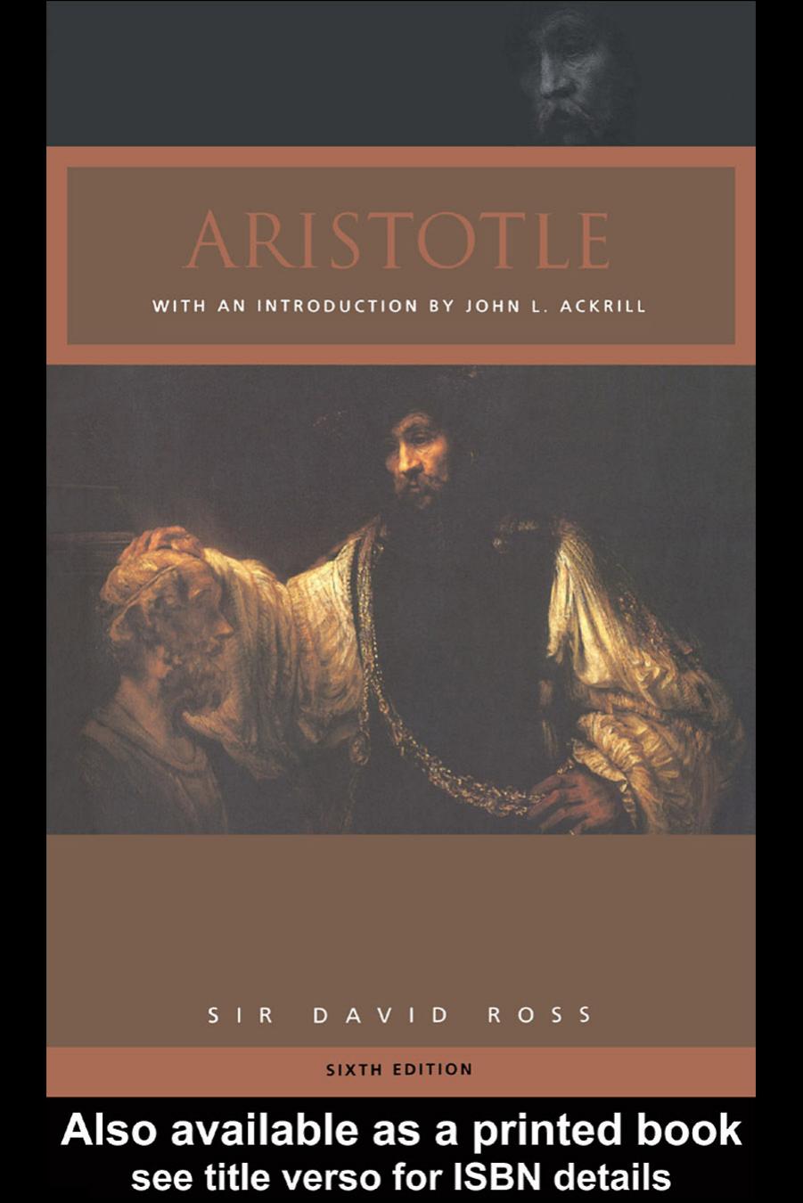 Aristotle by Sir David Ross