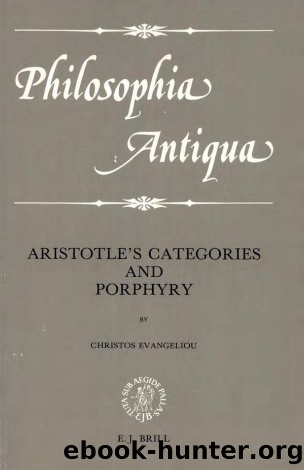 Aristotle's Categories and Porphyry by Unknown