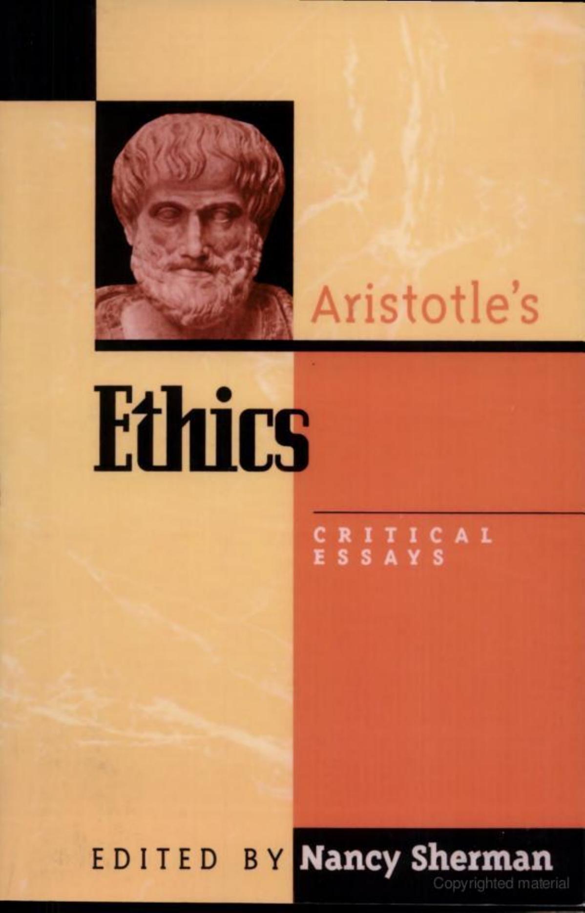Aristotle's Ethics: Critical Essays by Nancy Sherman