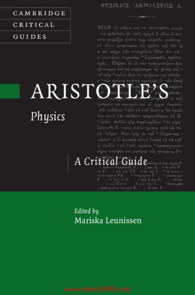 Aristotle's Physics: A Critical Guide by Unknow