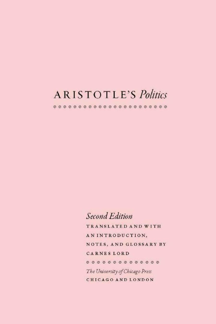Aristotle's Politics: Translated by Benjamin Jowett With Introduction, Analysis and Index by H. W. C. Davis (Classic Reprint) by Aristotle Aristotle