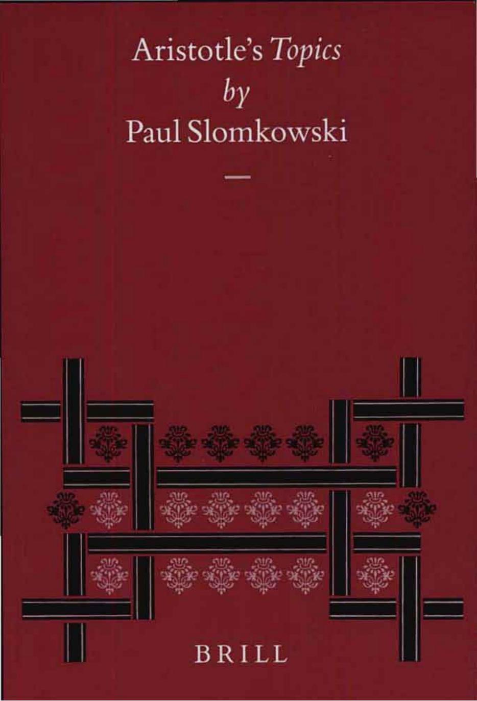 Aristotle's Topics by Paul Slomkowski