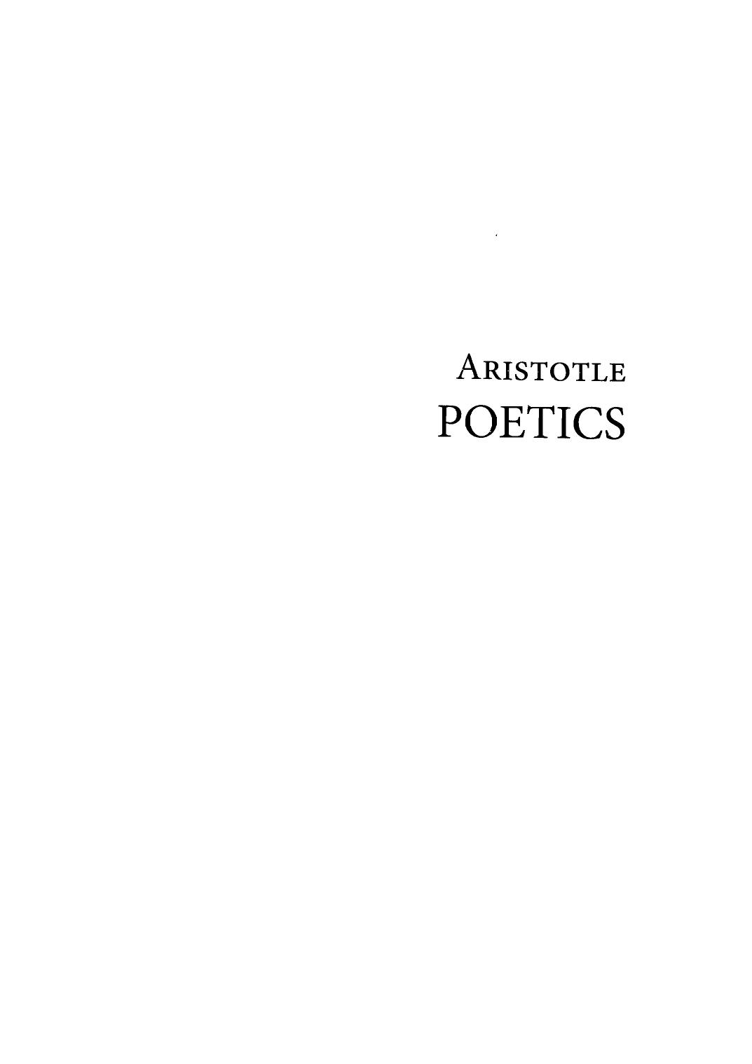 Aristotle: Poetics by Aristotle Joe Sachs