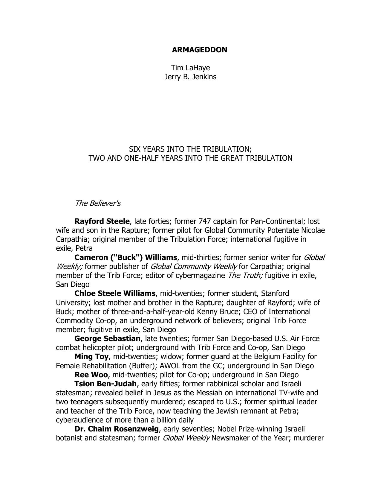 Armageddon - Left Behind Series 11 by Tim F. LaHaye & Jerry B. Jenkins