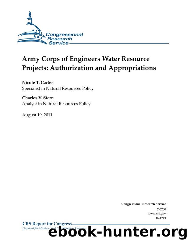 Army Corps of Engineers Water Resource Projects: Authorization and Appropriations by Unknown