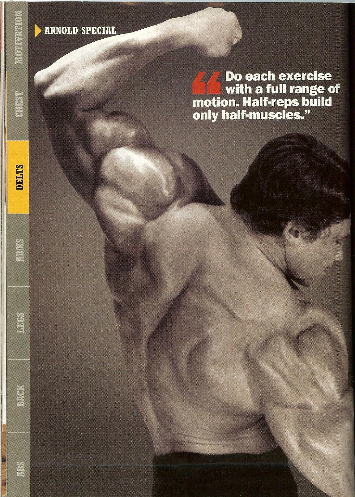 Arnold-The Secret to Winning Delts-MuscleMag by Unknown