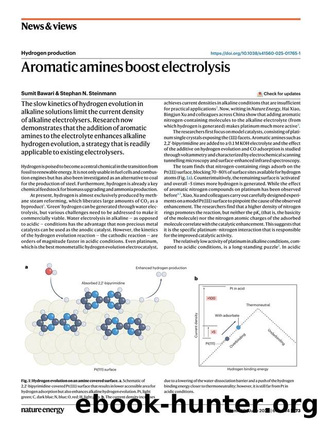 Aromatic amines boost electrolysis by Sumit Bawari & Stephan N. Steinmann