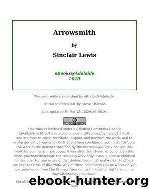 Arrowsmith by Lewis Sinclair 1885-1951