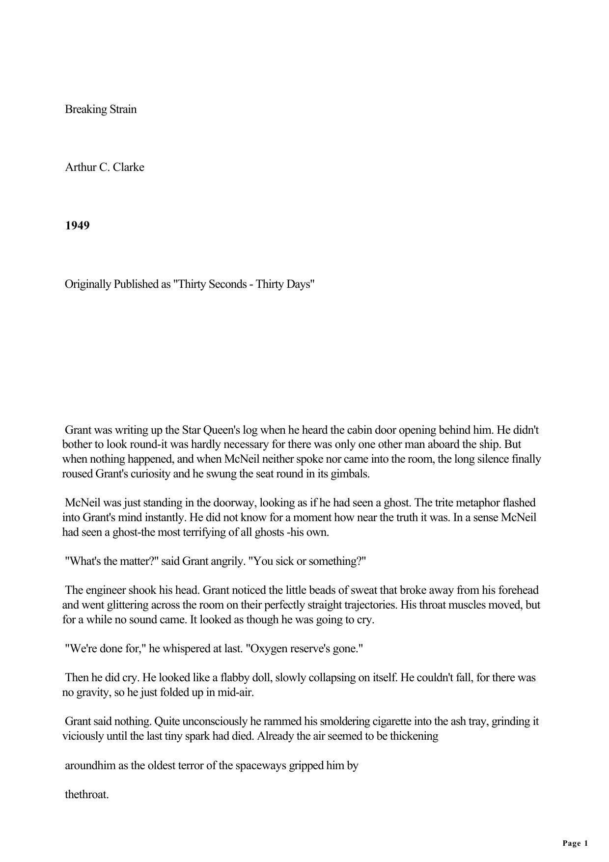 Arthur C. Clarke by Breaking Strain