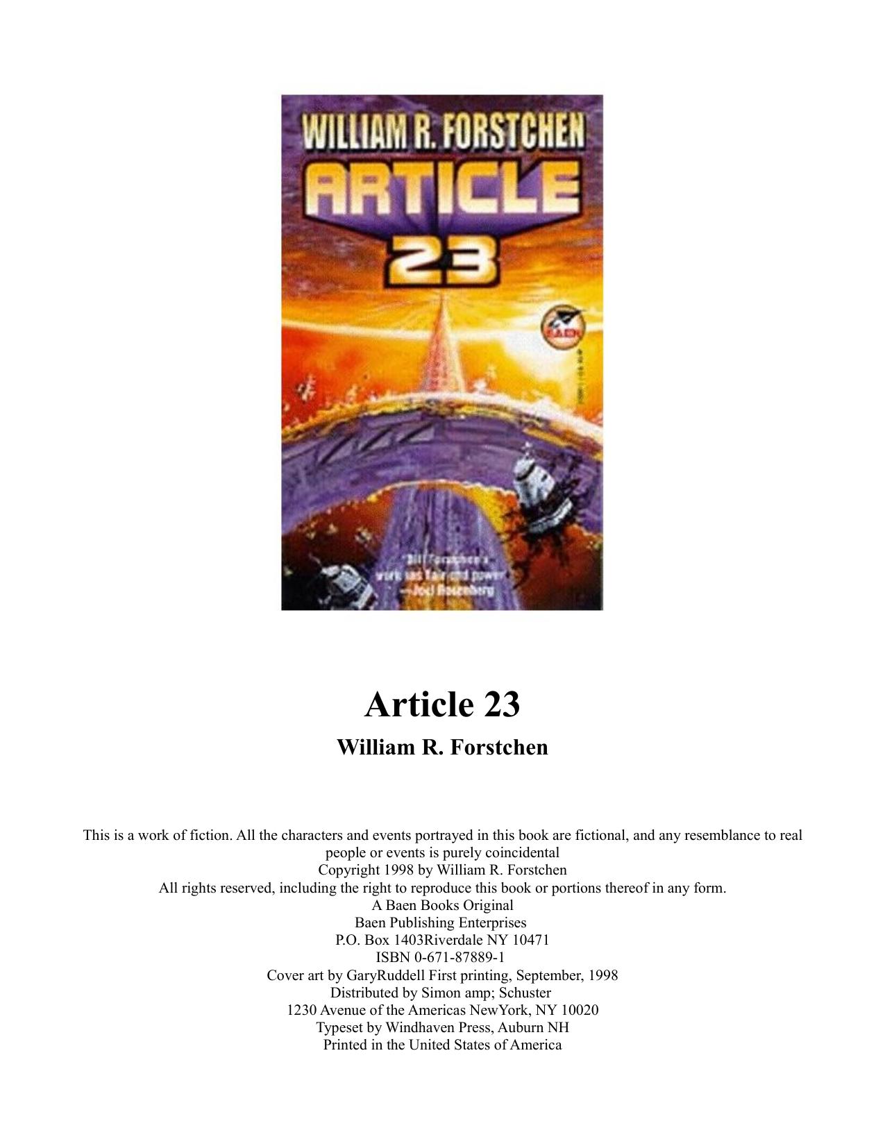 Article 23 by William R. Forstchen
