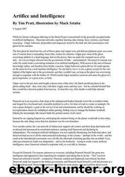 Artifice and Intelligence by Tim Pratt