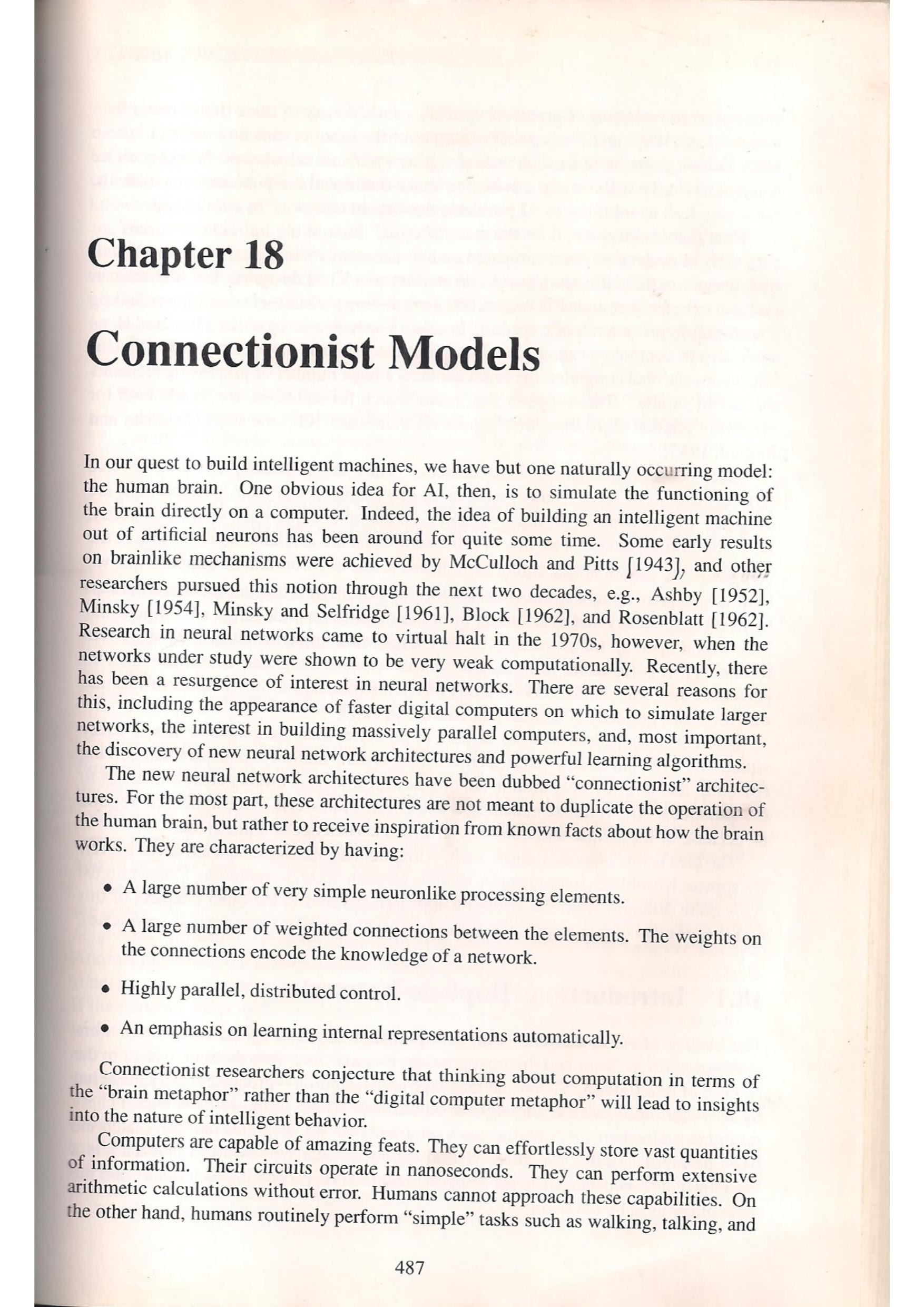 Artificial Intelligence (Only Chapter 18) by Elaine Rich and Kevin Knight