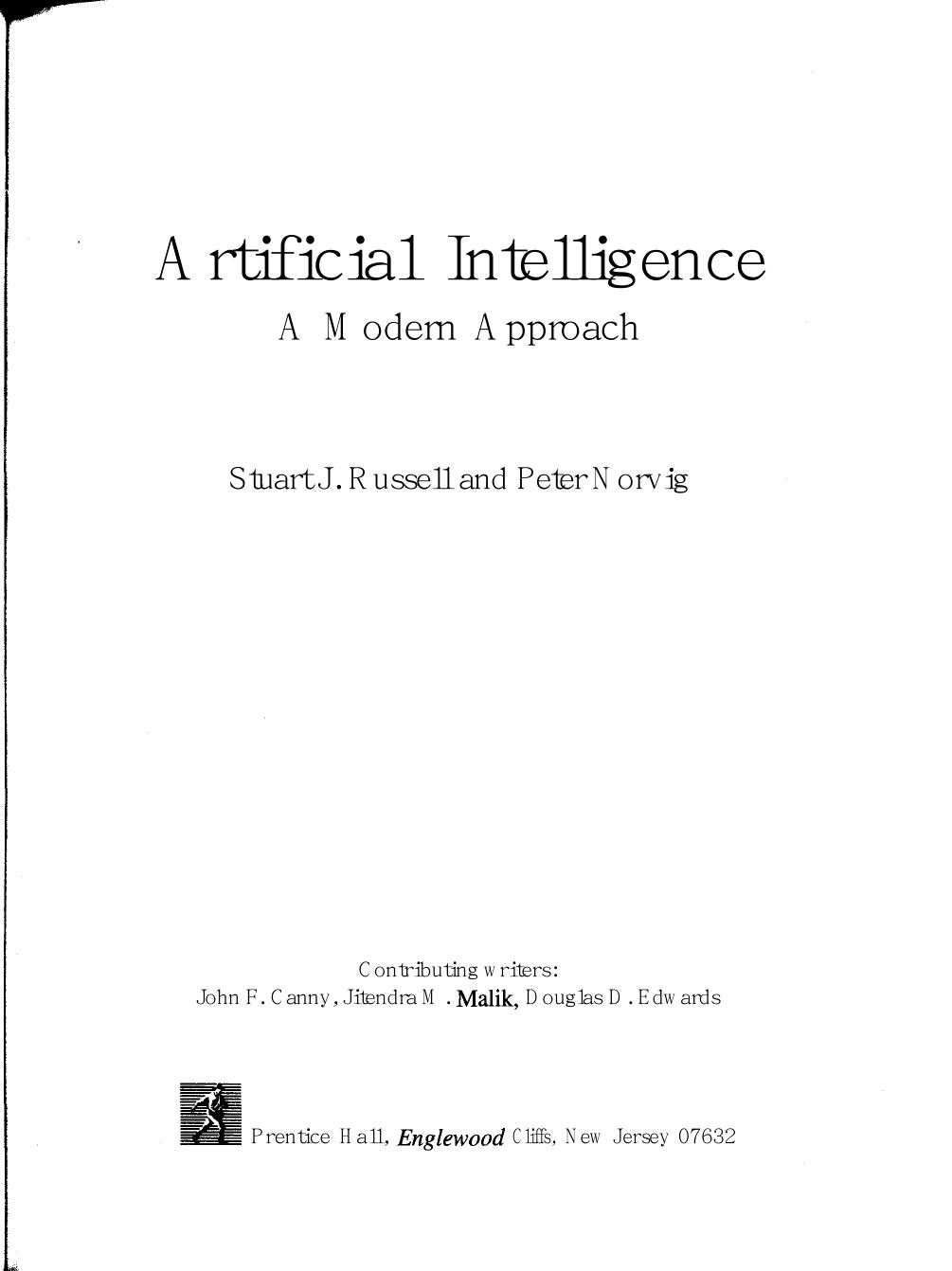 Artificial Intelligence A Modern Approach by Stuart J. Russell Peter Norvig