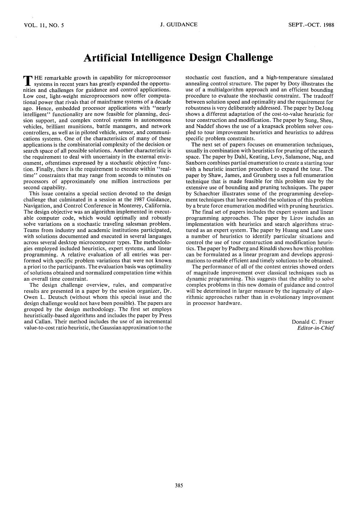 Artificial Intelligence Design Challenge by Unknown