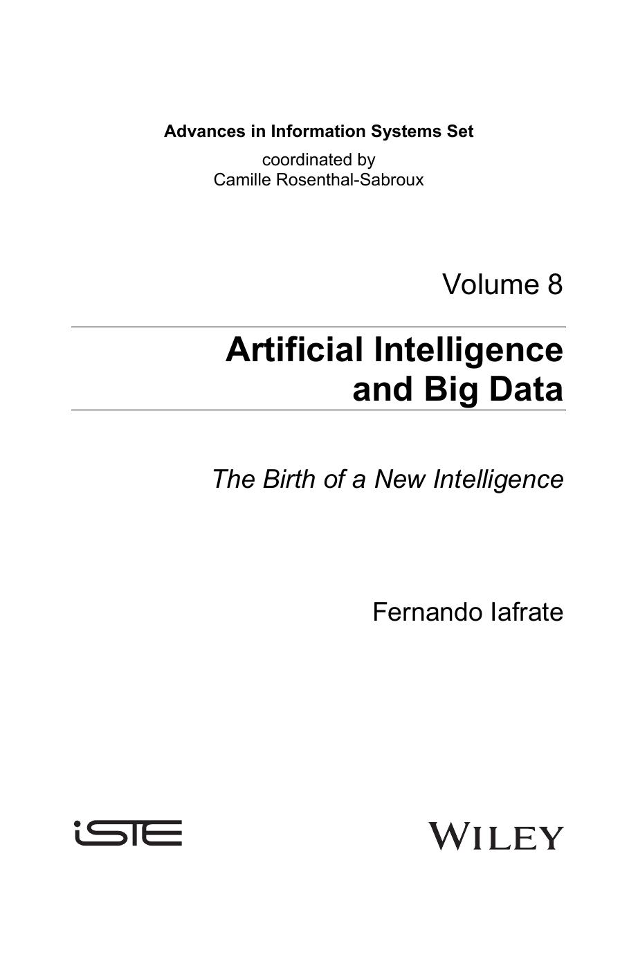 Artificial Intelligence and Big Data. The Birth of a New Intelligence by Fernando Iafrate