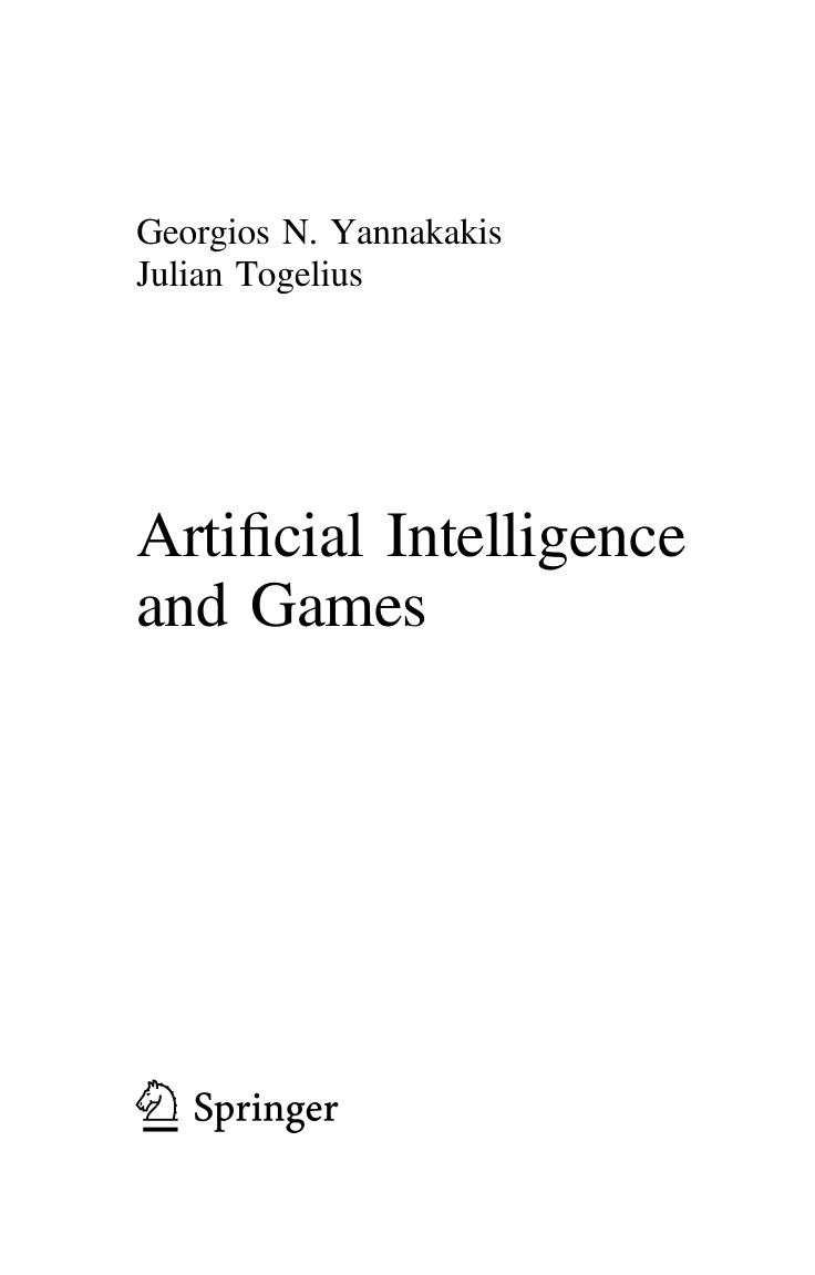 Artificial Intelligence and Games by Georgios N. Yannakakis Julian Togelius