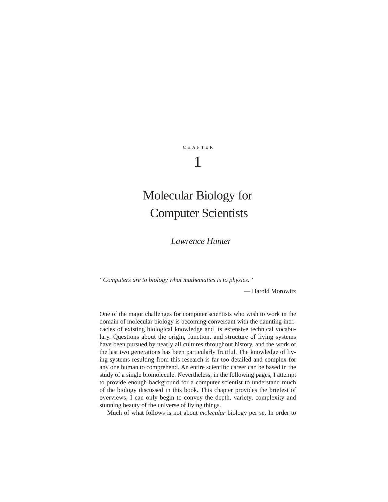Artificial Intelligence and Molecular Biology by Lawrence Hunter