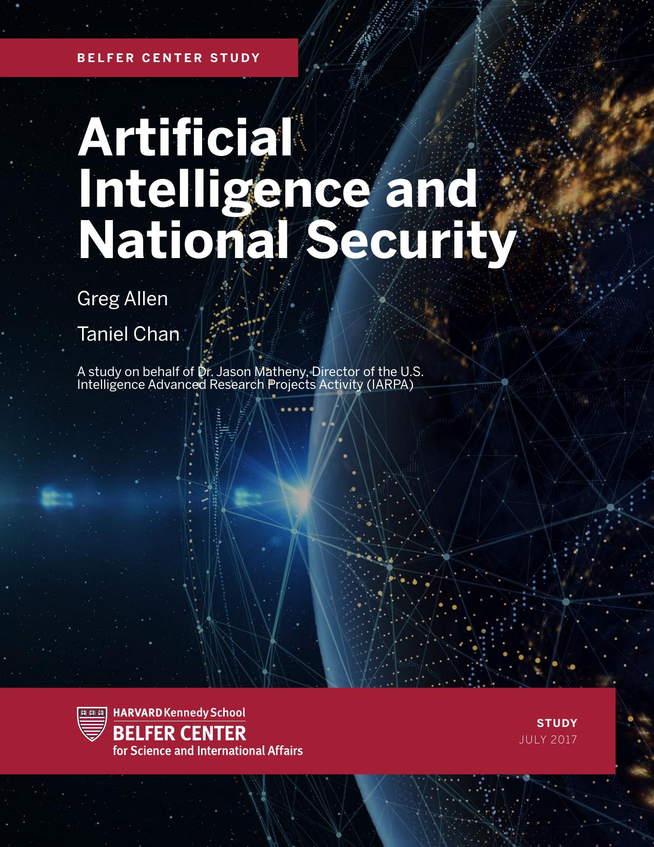 Artificial Intelligence and National Security by Greg Allen; Taniel Chan