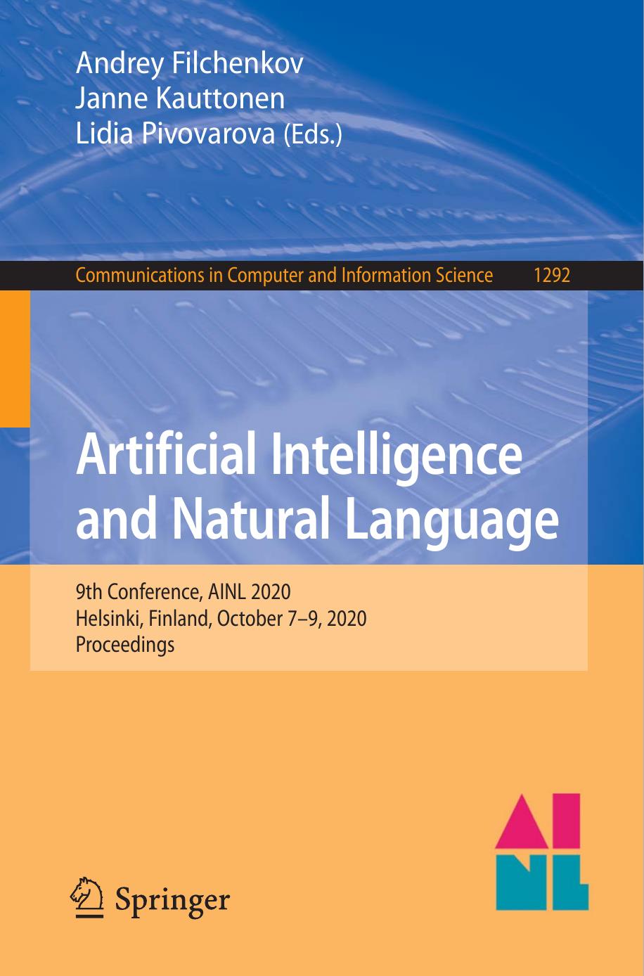 Artificial Intelligence and Natural Language by unknow