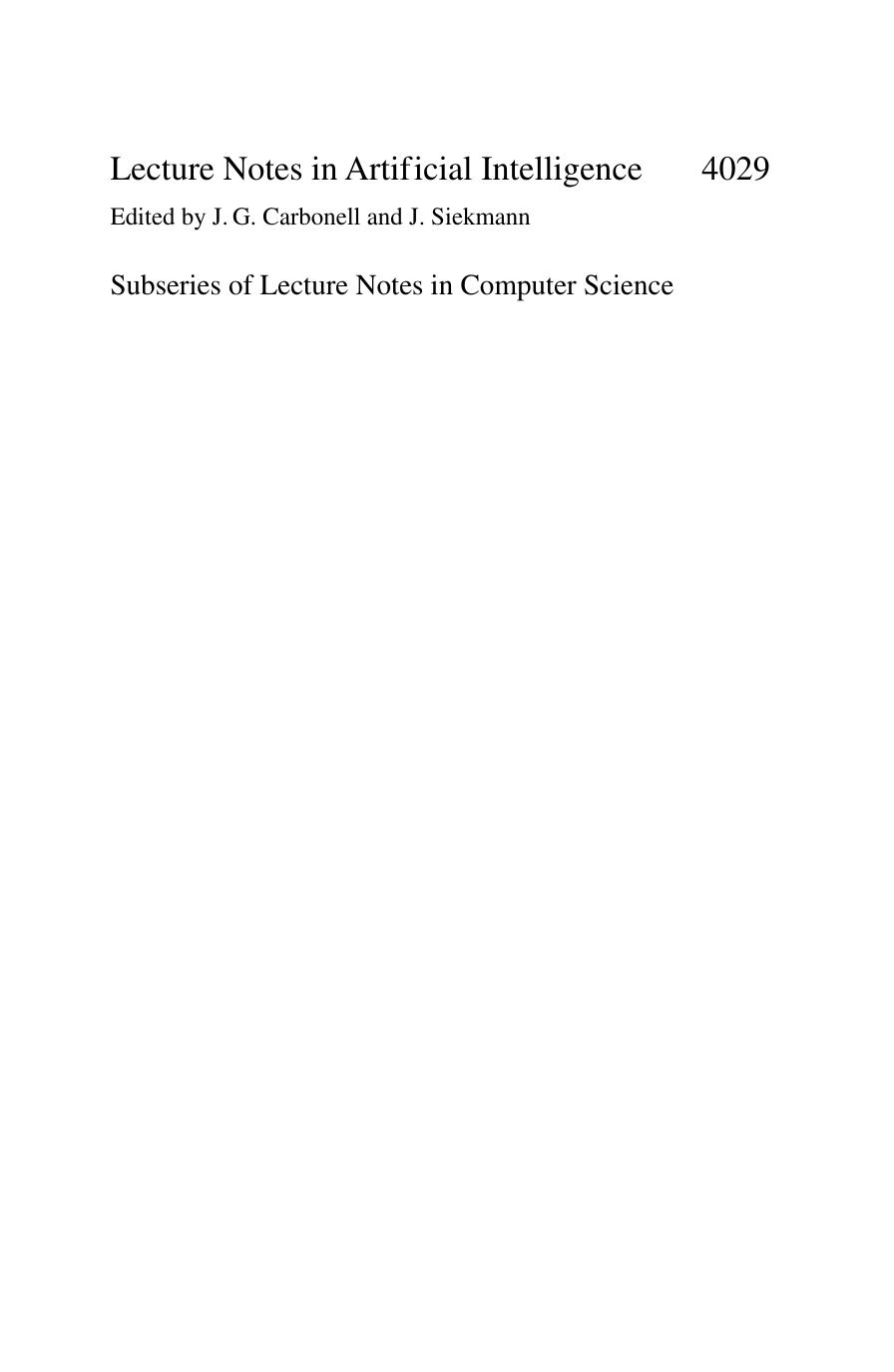 Artificial Intelligence and Soft Computing – ICAISC 2006: 8th International Conference, Zakopane, Poland, June 25-29, 2006. Proceedings by unknow