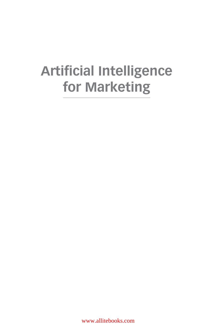 Artificial Intelligence for Marketing - Practical Applications by Jim Sterne