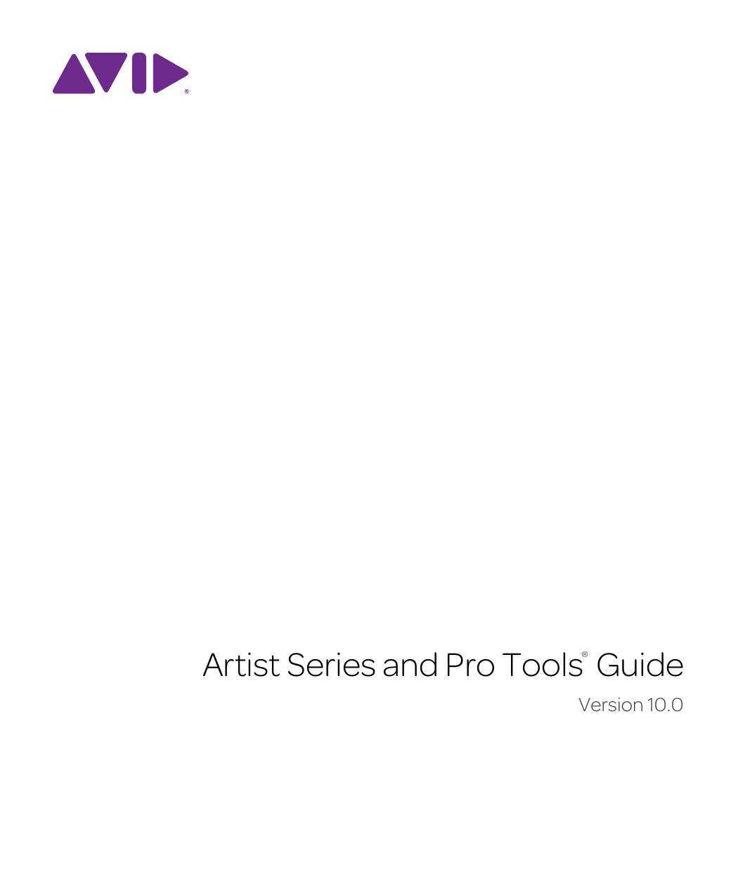 Artist Series and Pro Tools by Avid