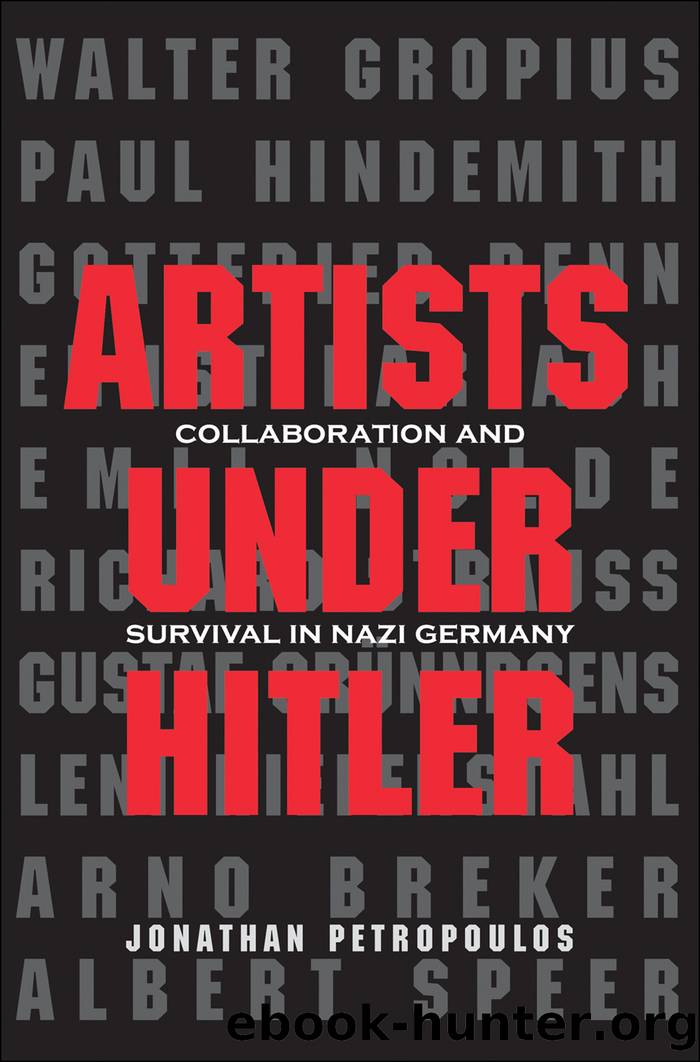 Artists Under Hitler by Jonathan Petropoulos