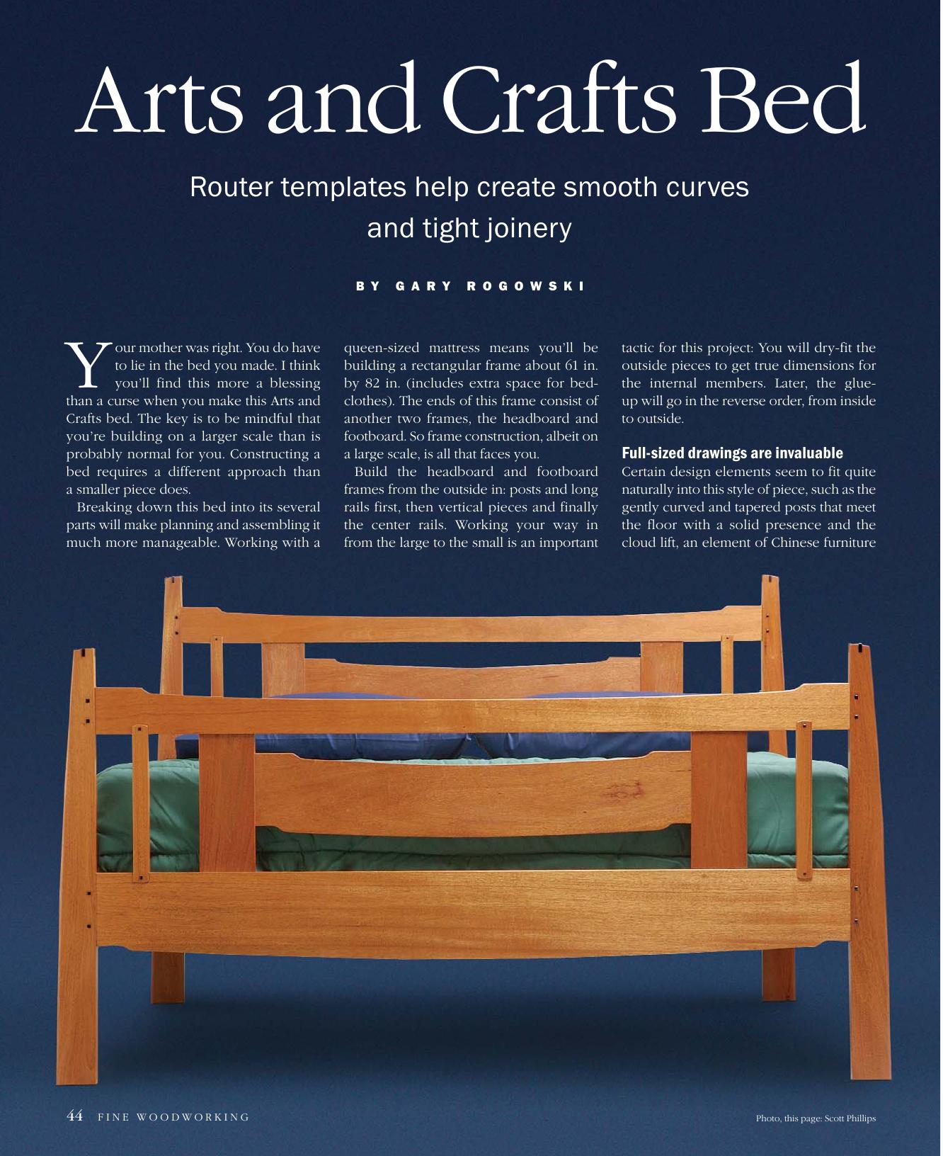 Arts and Crafts Bed by Gary Rogowski