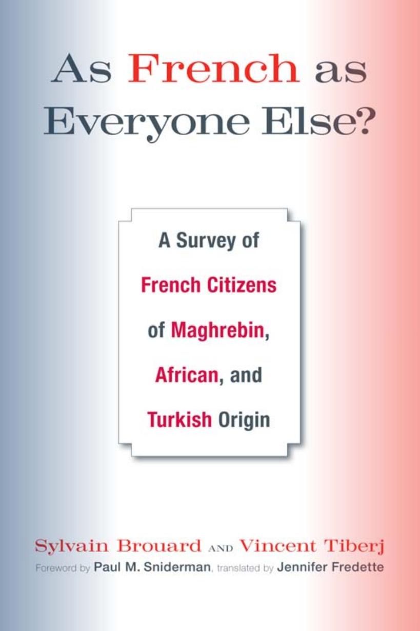 As French as Everyone Else?: A Survey of French Citizens of Maghrebin, African, and Turkish Origin by Sylvain Brouard Vincent Tiberj
