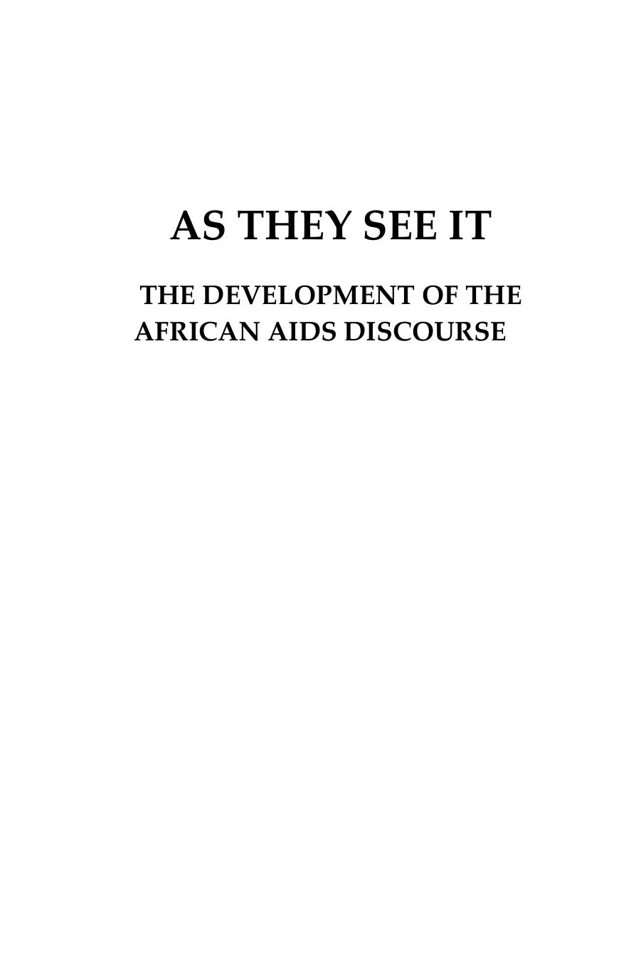 As They See It by Raymond Downing