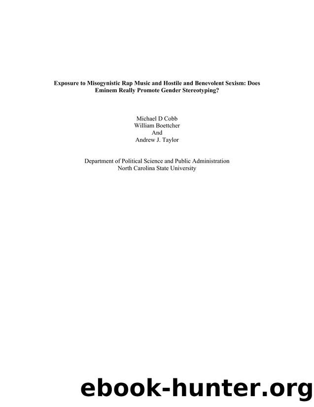 As social psychologists have argued, stereotypes are not just an adaptive information-processing method for decision-making ta by Political Science