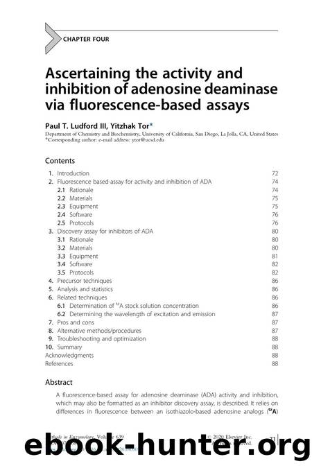 Ascertaining the activity and inhibition of adenosine deaminase via fluorescence-based assays by Paul T. Ludford & Yitzhak Tor