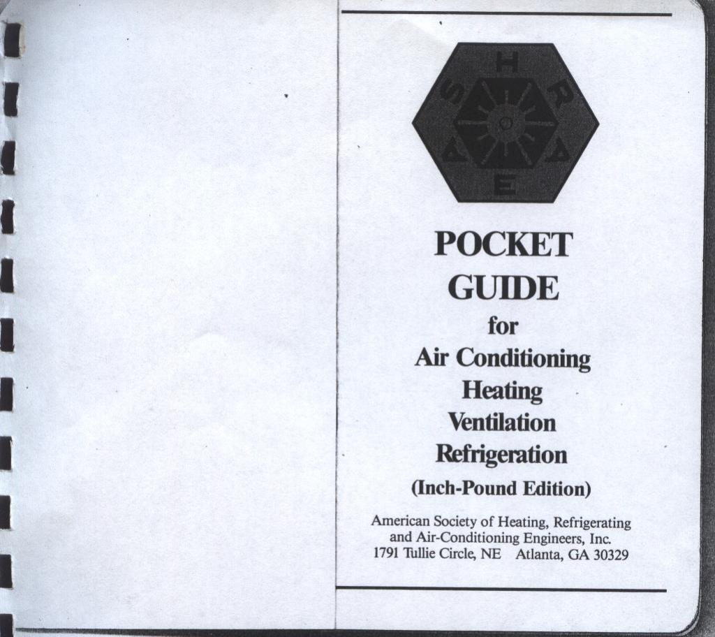 Ashrae Pocket Guide for Air Conditioning, Heating, Ventilation, Refrigeration: Inch-Pound Edition by Mildred Geshwiler (Editor)