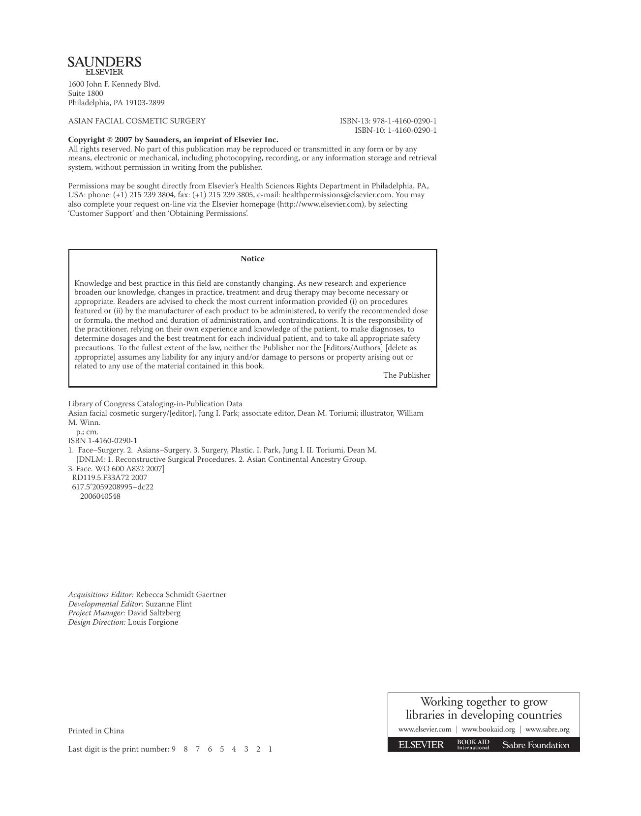 Asian Facial Cosmetic Surgery by Jung I. Park MD PhD FACS (Auth.)