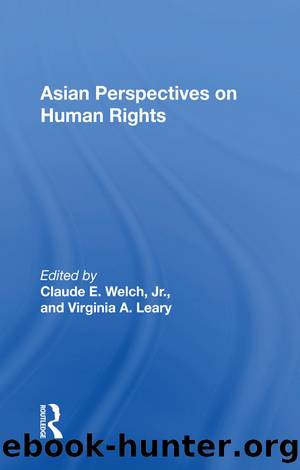 Asian Perspectives on Human Rights by Claude Welch